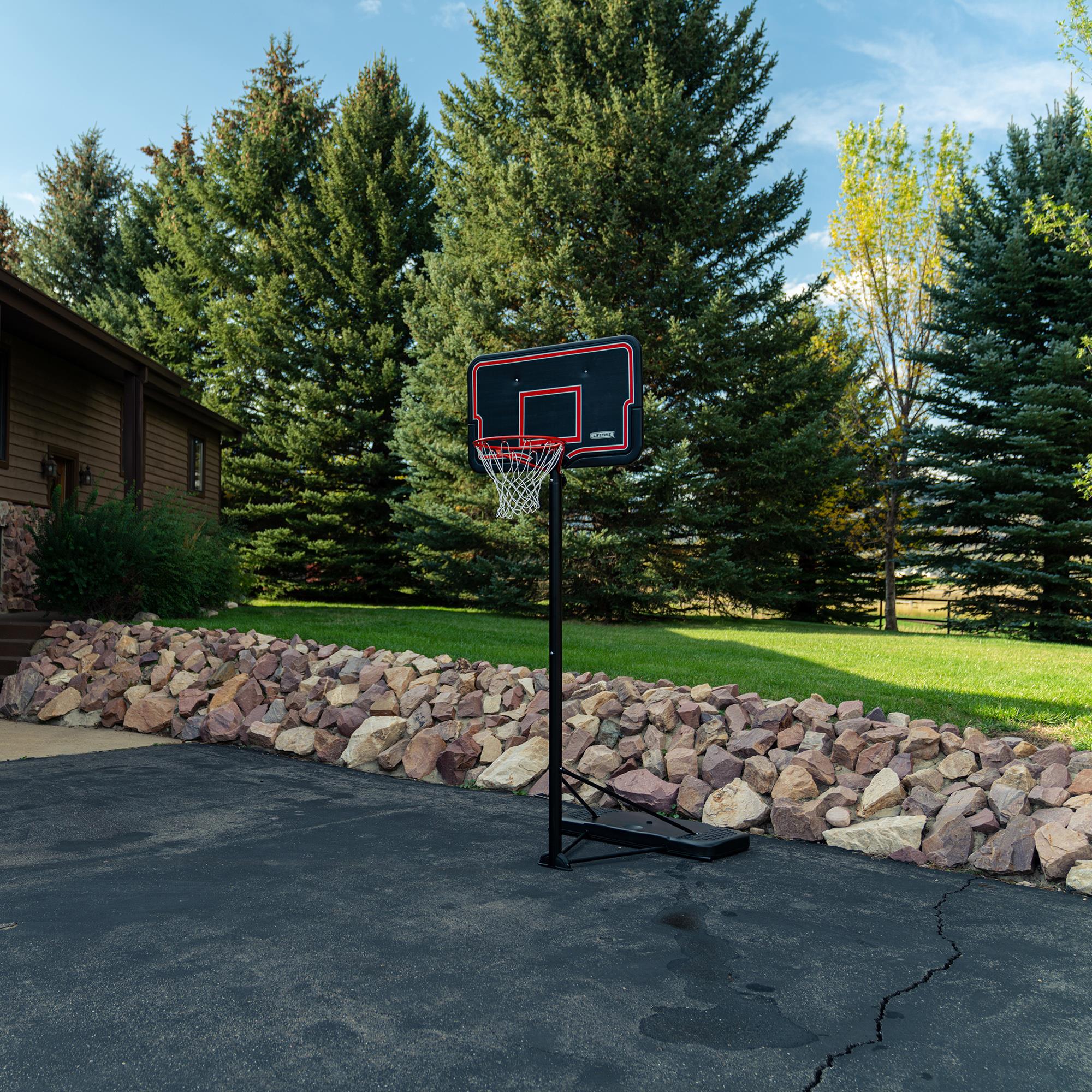 Lifetime 44-Inch Impact Portable Basketball Hoop with Telescoping Adjustment & Steamline Rim - Model 90171-Outdoor Play