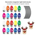thumbnail image 2 of Riwesomey Etiqueta engomada de la bombilla de luz de Navidad fiesta noche Navidad coche refrigerador calcomanía decoración del automóvil reflectante sin Automoción decorativa y accesorios Riwesomey VI017117-00B, 2 of 6