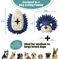 thumbnail image 4 of Bella Boo Pets  Interactive Dog Toy for Strong Chewers  - Freddy The Hedgehog  All-in-One Treat Ball + Food Dispensing Slow Feeder Dog IQ Puzzle + Dental Chew Toy for Medium and Large Breed Dogs Blue, 4 of 5