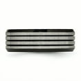 thumbnail image 3 of Titanium Striped 8mm Black IP-plated Brushed/Polished Band, 3 of 11