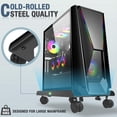 thumbnail image 3 of PC Stand Computer Tower Stand Adjustable Mobile CPU Stand PC Tower Stand with Rolling Caster Wheels for Most Computer PC,1 x Computer Tower Stand,Black, 3 of 7