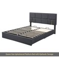 thumbnail image 6 of Queen Size Upholstered Platform Bed with Hydraulic Storage System,No Box Spring Needed,Black, 6 of 12