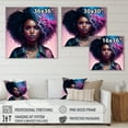 thumbnail image 4 of Designart Fashion Hip Hop Girl In Pink And Blue III Canvas Wall Art, 4 of 5
