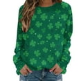 thumbnail image 5 of Xuyuer Women's Printed Long Sleeved Round Neck Pullover Top Hoodless Casual And Fashionable Sweatshirts, 5 of 5