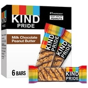 KIND Pride Bars, Milk Chocolate Peanut Butter, 1.4 oz, 6 Count