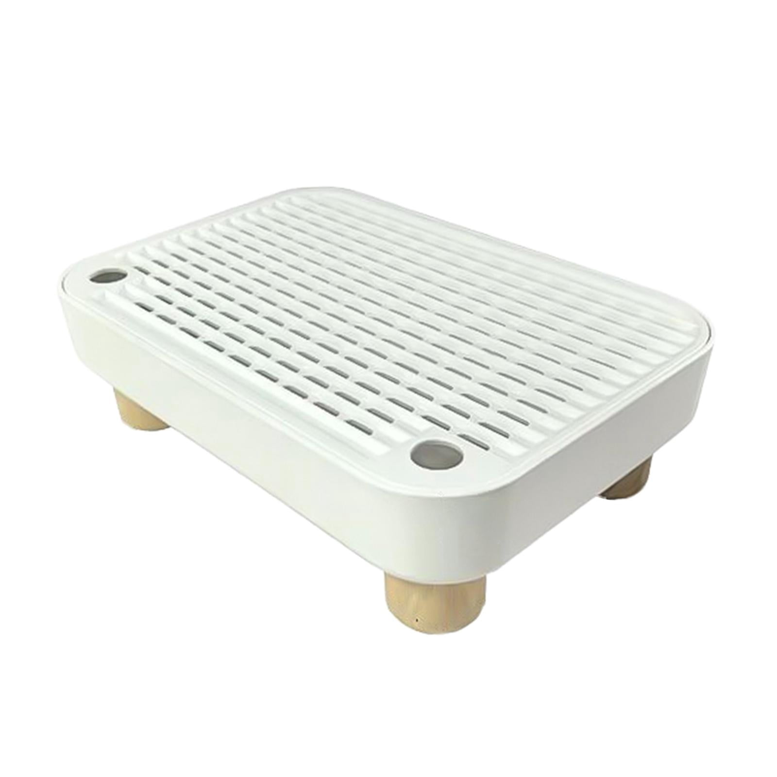 Litter Box Step Stool Cat Ramp Pellets Catcher Waterproof Plastic for Senior Cats and Kittens Smart Litter Boxes