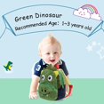 thumbnail image 2 of Mochila para niños, pequeña y linda mochila para guardería con diseño de dinosaurio de peluche suave, color verde, 2 of 5