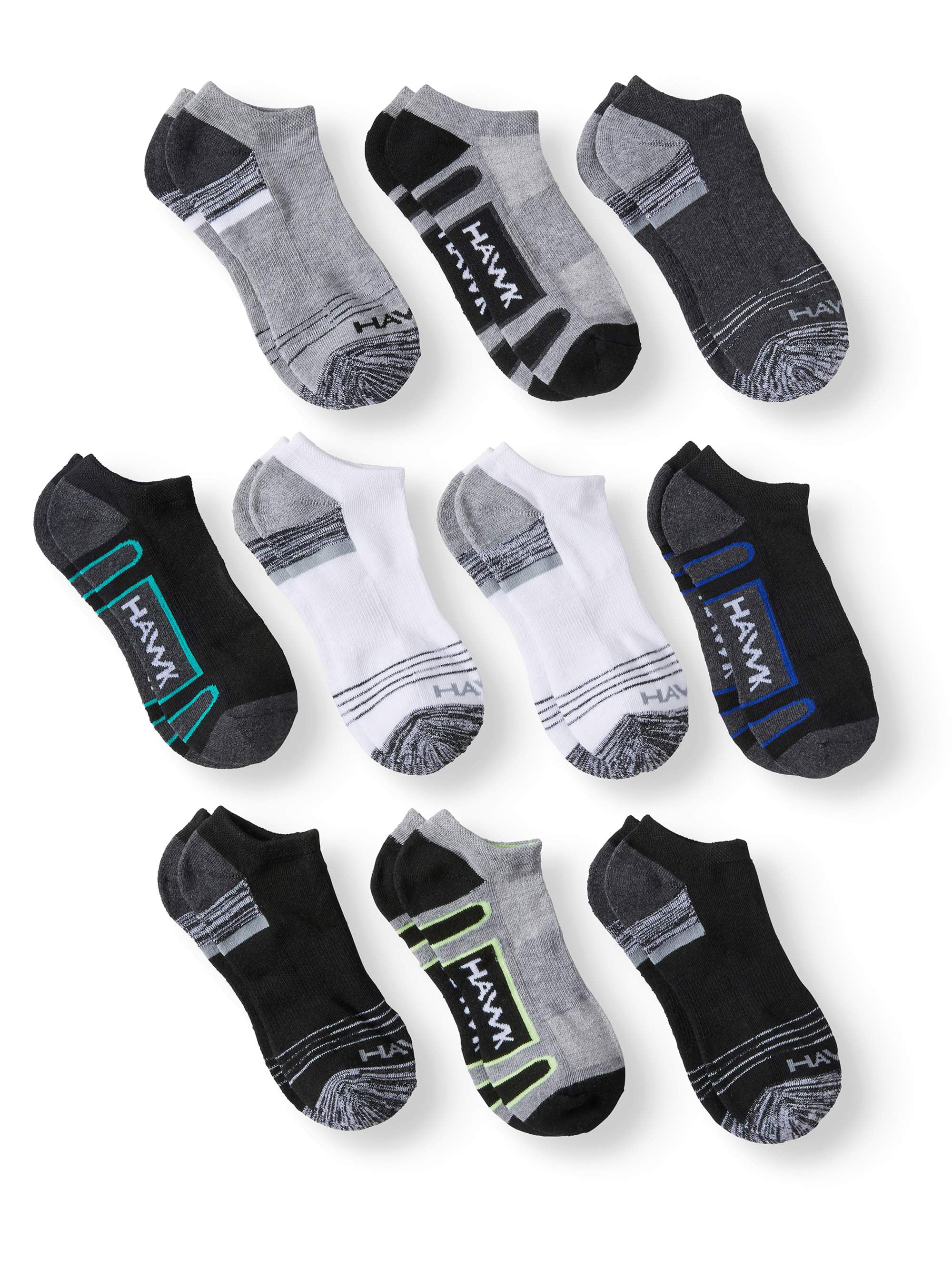 Tony Hawk Boys Socks, 10 Pack Low Cut Athletic Sizes M - L - Walmart.com
