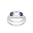 thumbnail image 2 of 3 3/8 Carat TGW Created Blue and White Sapphire Women's "Sapphire Gem" Bridal Ring Set in Sterling Silver, 2 of 5