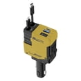 thumbnail image 2 of Adaptador Mechero Coche Cargador 120W 4 en 1 USB Retráctil Tipo C () Amarillo, 2 of 9