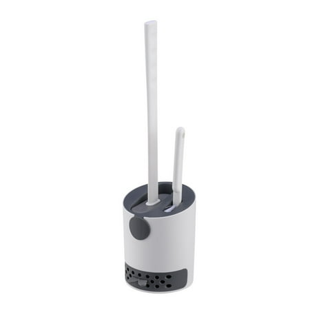JeashCHAT TPR Toilet Brush Set With Small Bristles Toilet Wall-Mounted Free Punch-Free Wall-Mounted Toilet Brush Bottom With Drip Tray