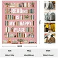 thumbnail image 5 of Book Lover Gifts for Women Girls Blanket 60"x50" - Librarian, Book Club, Bookish, Bookworm Gifts for Reading Lovers - Literary Gift Ideas for Birthday Christmas Graduation, 5 of 6