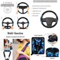 thumbnail image 4 of Qpednta 15Pcs Blue Dolphin Car Seat Covers Set with Steering Wheel Cover, Automotive Protector Set Includes Seat Belt Pads, Trash Bin, Cup Coasters, Vent Organizer, Universal Fits for Sedan Truck, 4 of 7