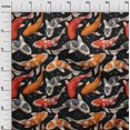 thumbnail image 2 of oneOone Cotton Jersey Black Fabric Bubbles & Koi Fish Ocean Sewing Fabric By The Yard Printed Diy Clothing Sewing Supplies 58 Inch Wide, 2 of 4