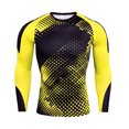thumbnail image 1 of Jumpingount Camiseta ajustada para hombre, cuello ajustado, ropa moldeadora transpirable, camisa de compresión duradera elástica, ejercicio para Camisetas Amarillo Jumpingount AP013445-01, 1 of 6