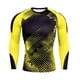 thumbnail image 1 of Qarigey Camiseta ajustada para hombre, cuello ajustado, ropa moldeadora transpirable, camisa de compresión duradera elástica, Camisetas Amarillo, 1 of 6