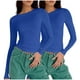 thumbnail image 2 of Fiudx Ofertas Flash Artículos En Oferta Camiseta de Manga Larga de Color Sólido con Cuello Redondo Informal a La Moda para Mujer, 2 of 4