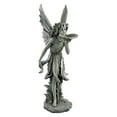 thumbnail image 2 of Napco Garden Stone Fairy Angel Pewter Grey 38 x 21 Resin Stone Wild Bird Feeder, 2 of 3