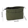 thumbnail image 3 of Large Capacity Travel Toiletry Bag, Waterproof Canvas Cosmetic Pouch, Portable Drawstring Storage Organizer for Makeup & Toiletries, 1-Pack, 3 of 6