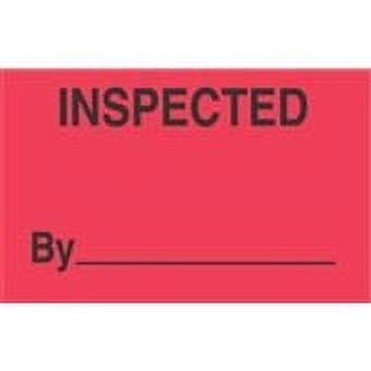 3 x 5" Inspected By ___ Label Inventory Wharehouse Stickers [Pack of 500]