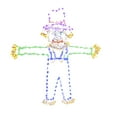 thumbnail image 3 of Holidynamics Thanksgiving Collection LED Wire Framed Scarecrow Decoration (5.9 lb), 3 of 5