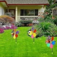 thumbnail image 3 of molinos de viento coloridos, molinillo de viento 3D con forma de animal, adorno de jardín para patio al aire libre, césped, patio (haoyi), 3 of 5