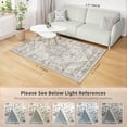 thumbnail image 3 of Boho Vintage Round Rug ft- Faux Wool Dreely Washable Area Rug Small Distressed Throw Rugs Floor Carpet for Door Mat Entryway Bedrooms Laundry (Round - ; Diameter Border ), 3 of 6