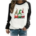 thumbnail image 2 of Jienlioq Hauts de Sport pour Femmes Mode Décontractée Manches Longues Col Rond Imprimé Chandail en Molleton pour Dames Cyberlundi, 2 of 4