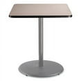 thumbnail image 2 of 36" Square Cafe Table With Round Base, 42" Height, Particleboard Core T-Mold, Grey Nebula Top, Grey Frame, 2 of 4