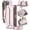 Pink, variant on For iPhone 16 Pro Max Crossbody Wallet Case, with 10 Card Slots, Zipper RFID Blocking Pocket and Magnetic Flip Folio 3-in-1 PU Leather Wristlet Shoulder Strap Case,Purple