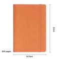 thumbnail image 2 of Diario de cuaderno, papel grueso de tapa dura con cuaderno de cuero sintético para escribir notas, tomar notas, suministros escolares de oficina, 5,7 "× 8,2", 2 of 7