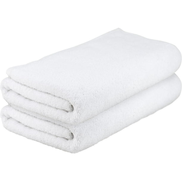 Toalla de Baño Extragrande GILA de Algodón 100% Hipoalergénico Paquete de 2 Toallas Blancas 148 x 92 cm