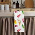 thumbnail image 3 of Summer Ice Cream Cone Kitchen Towels - Seasonal Holiday Hot Summer Dish Towels Gifts for Girls, Friut Ice Pop Decorative Absorbent Dishcloths Hand Towels for Kitchen Decor 18x26 Inches, 3 of 6