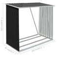 thumbnail image 2 of vidaXL Firewood Rack Log Storage Holder Stand with Roof Galvanized Steel 64.2", 2 of 6