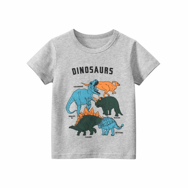Birdeem T-Shirt en Coton à Col Rond et Manches Courtes pour Bébés Garçons, Mode, Imprimé Anglais