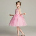 thumbnail image 4 of Robe de Princesse pour Fille, Cadeau d'Anniversaire, Robe de Demoiselle d'Honneur, Col Rond, Sans Manches, Nœud Solide, Robe de Princesse, 4 of 4