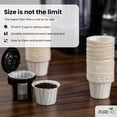 thumbnail image 2 of 100 Disposable Coffee Filters - Keurig Paper Filters for K Cup - Fits Keurig Brewers, K Supreme, K Slim and Ninja Reusable K-Cup Coffee Pods - Single Serve Filter, Sediment-Free, White, 2 of 8