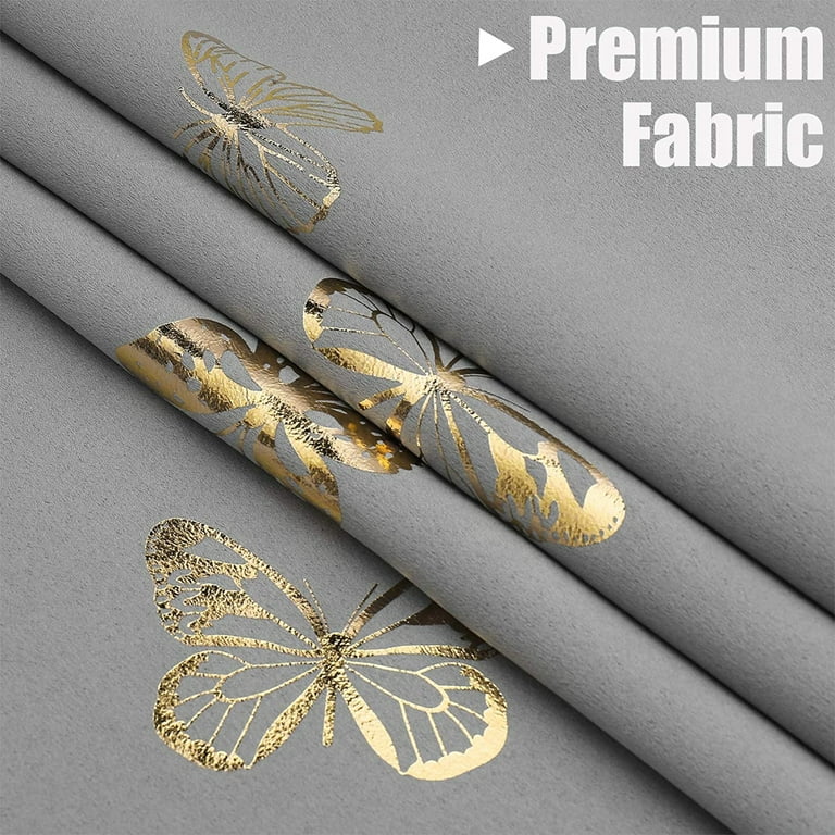 Gold Butterflies Fabric, Wallpaper and Home Decor