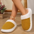 thumbnail image 2 of Wovix Women's on Fuzzy Slippers Memory Foam Cushionin House Slippers Outdoor Indoor Thermal Plush Bedroom Shoes Scuff with Fluffy Collar Lining, 2 of 7