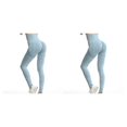 thumbnail image 1 of Sonducket Correr Jogging Mujeres Pantalones de cintura alta Primavera Verano Niñas Gimnasio Fitness Hasta los tobillos Pantalones deportivos Azul L 2Conjunto, 1 of 6