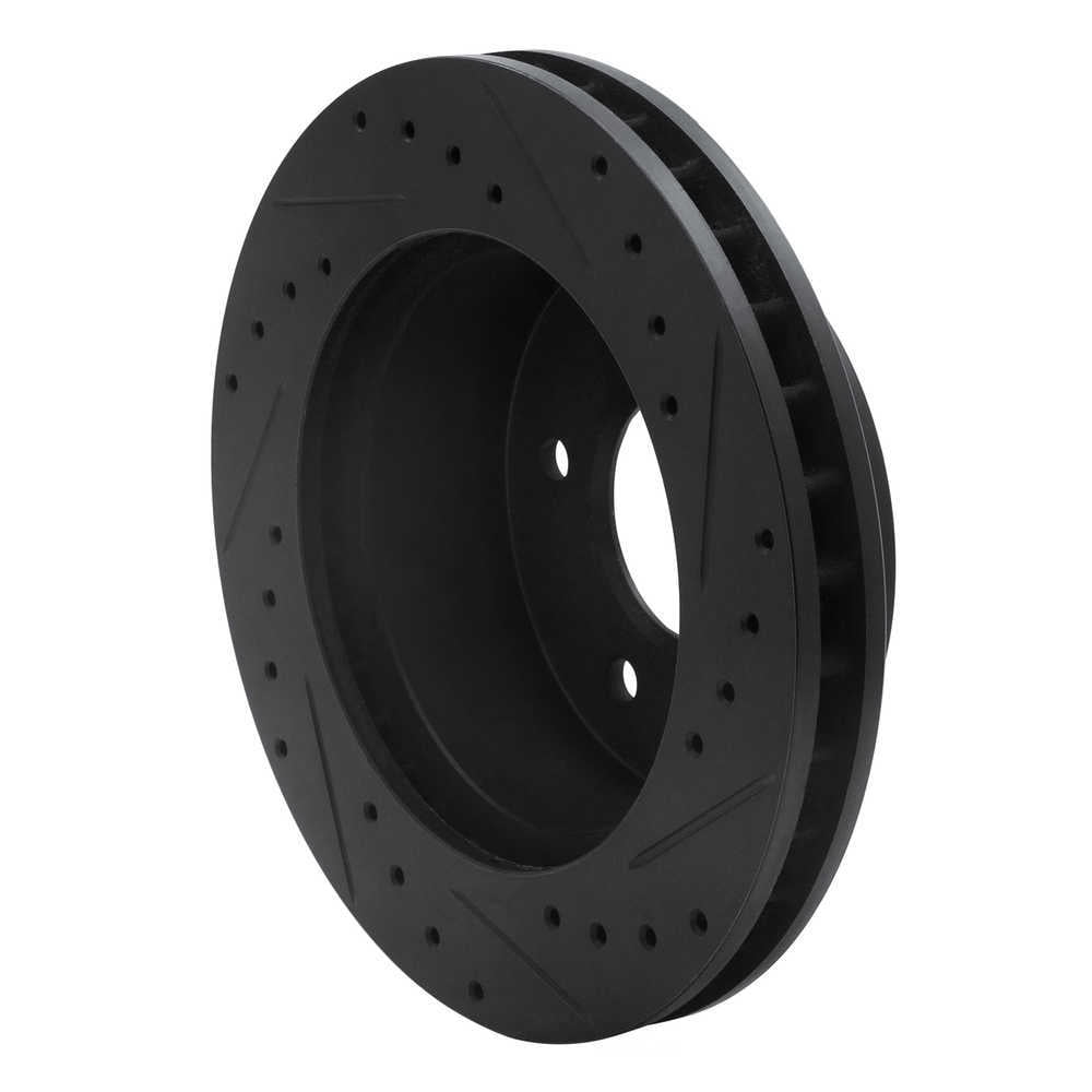 Dynamic Friction Company 633-48019L DFC Brake Rotor - Drilled And Slotted - Black