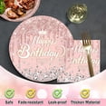 thumbnail image 3 of SZITW Ensemble de Vaisselle pour Fête d'Anniversaire - 92 Pcs, Décorations Rose Doré pour Femmes, 3 of 7