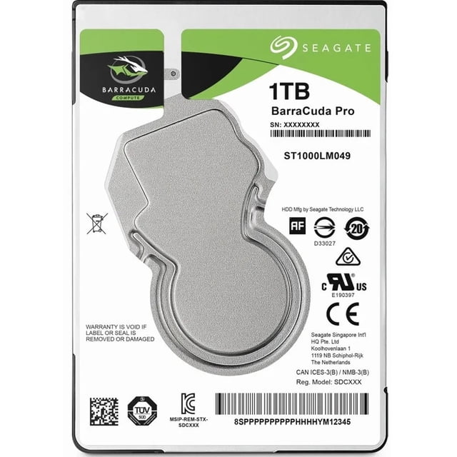 Disco Duro Laptop Seagate 1TB Barracuda PRO 7200RPM 128MB 2.5 SATA