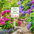 thumbnail image 3 of Eveokoki (8X12) IN Please Do Not Trim Or Spray The Plants Yard Sign With Metal Stake Lawn Sign Stand Outside Garden Farm Tin Signs Wildflowers Butterfly Outdoor Fence Retro Decorations, 3 of 6