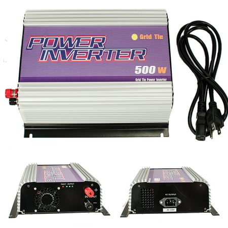 iMeshbean 500W DC 10.8-30V to AC 110V Small Grid Tie Power Inverter Converter for Solar Panel