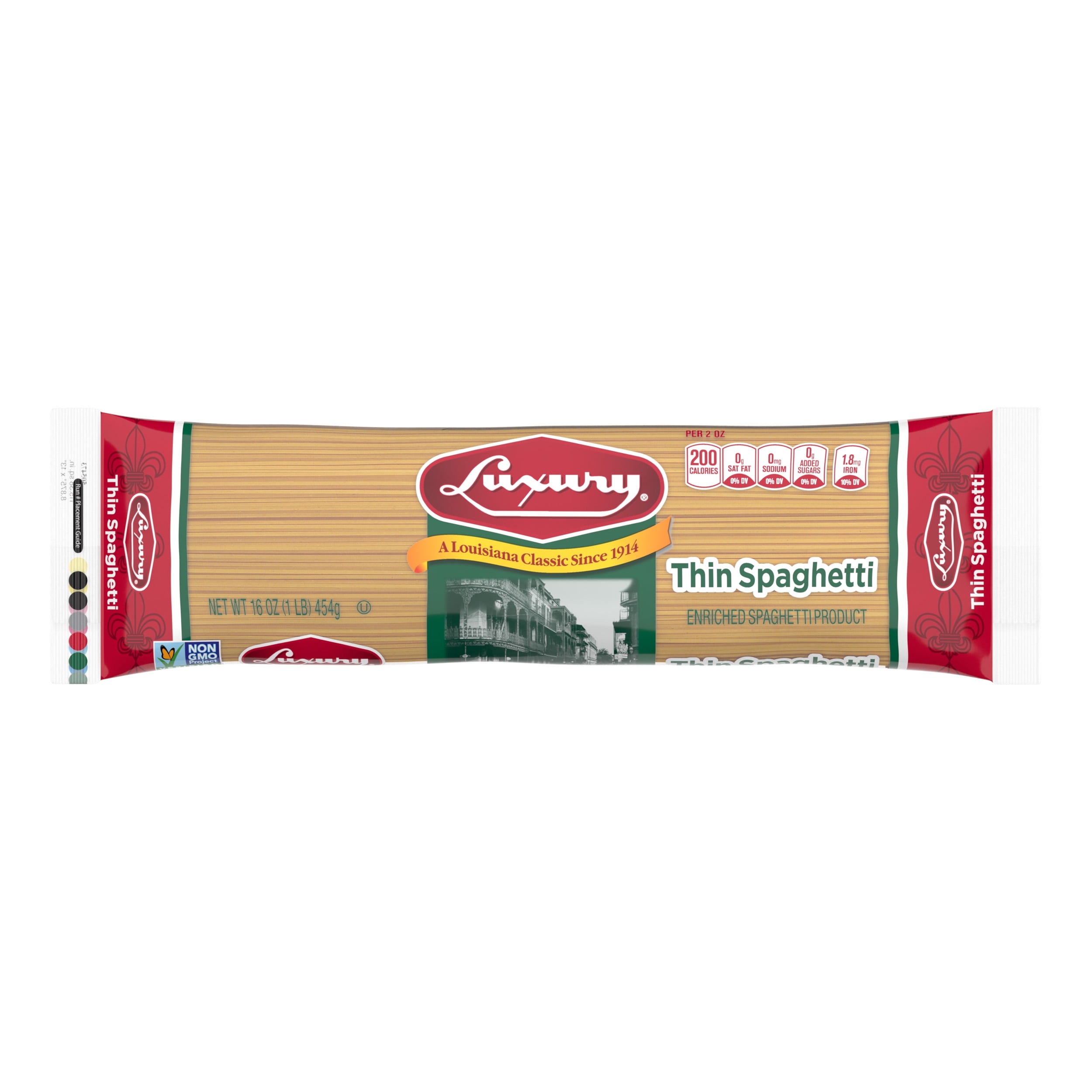 (4 pack) Luxury Thin Spaghetti Pasta, 16-Pack (16 oz Each) – Pasta for Authentic Italian inspired dishes