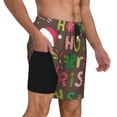 thumbnail image 2 of Sikiie Ho Ho Ho Merry Christmas Print Men's Double Layer Swimming Trunks, Adjustable Waistband and Pockets Sports Swimming Trunks, Beach Swimwear-XX-Large, 2 of 6