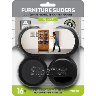 Slipstick Premium Furniture Sliders for All Floor Surfaces (16 Piece Moving  Kit) Reusable 3.5” Round Furniture Movers for Sliding Furniture on