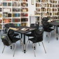 thumbnail image 2 of Regency Kee 30" Square Height Adjustable Classroom Table - Grey & 4 Andy 18-in Stack Chairs- Black, 2 of 7