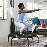 JumpSport 570 PRO Indoor Durable Lightweight 44in Fitness Trampoline, Black
